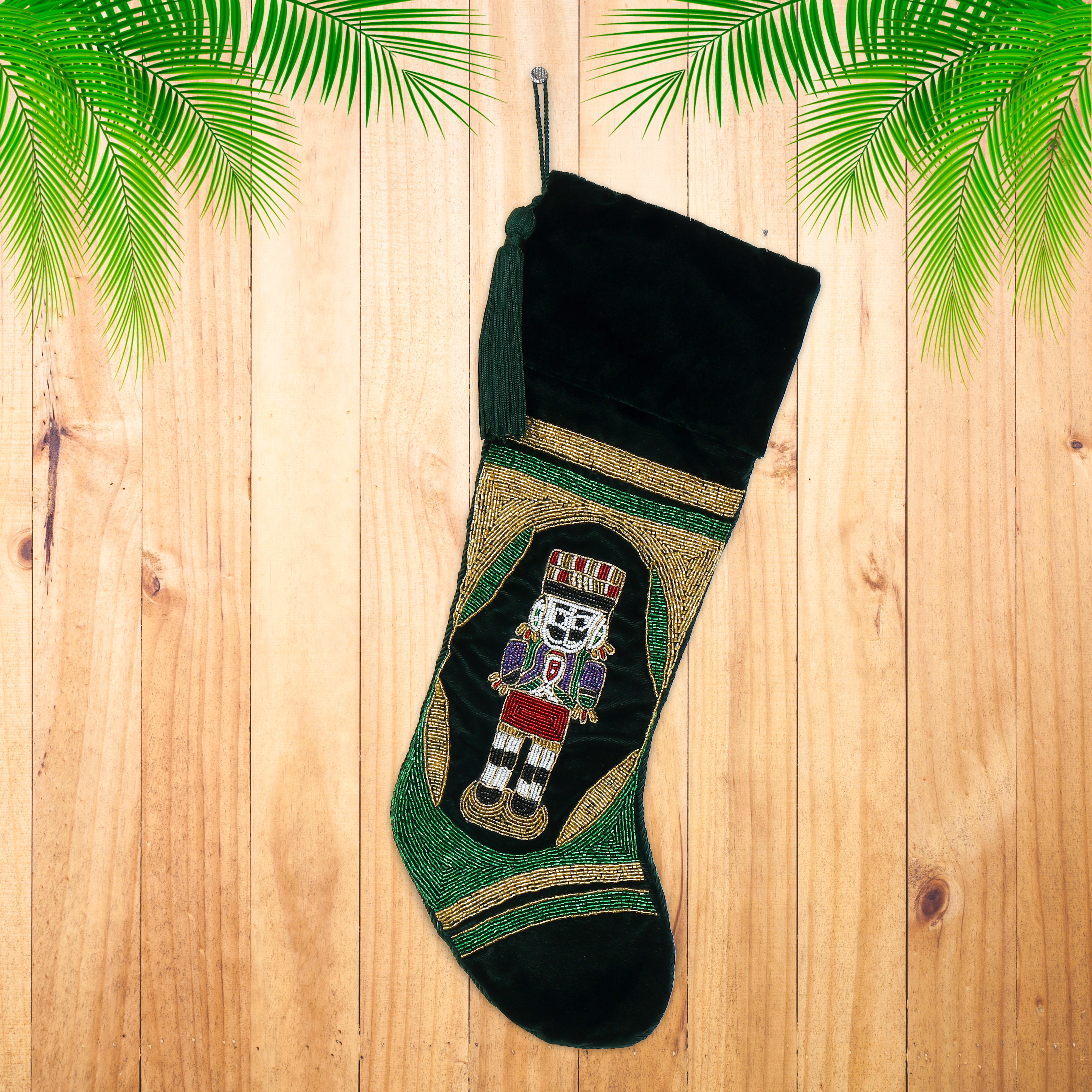 Nutcracker Christmas stocking set of 4. Red, Green, Blue, White Nutcracker Stockings christmas decorations fireplace Decoration