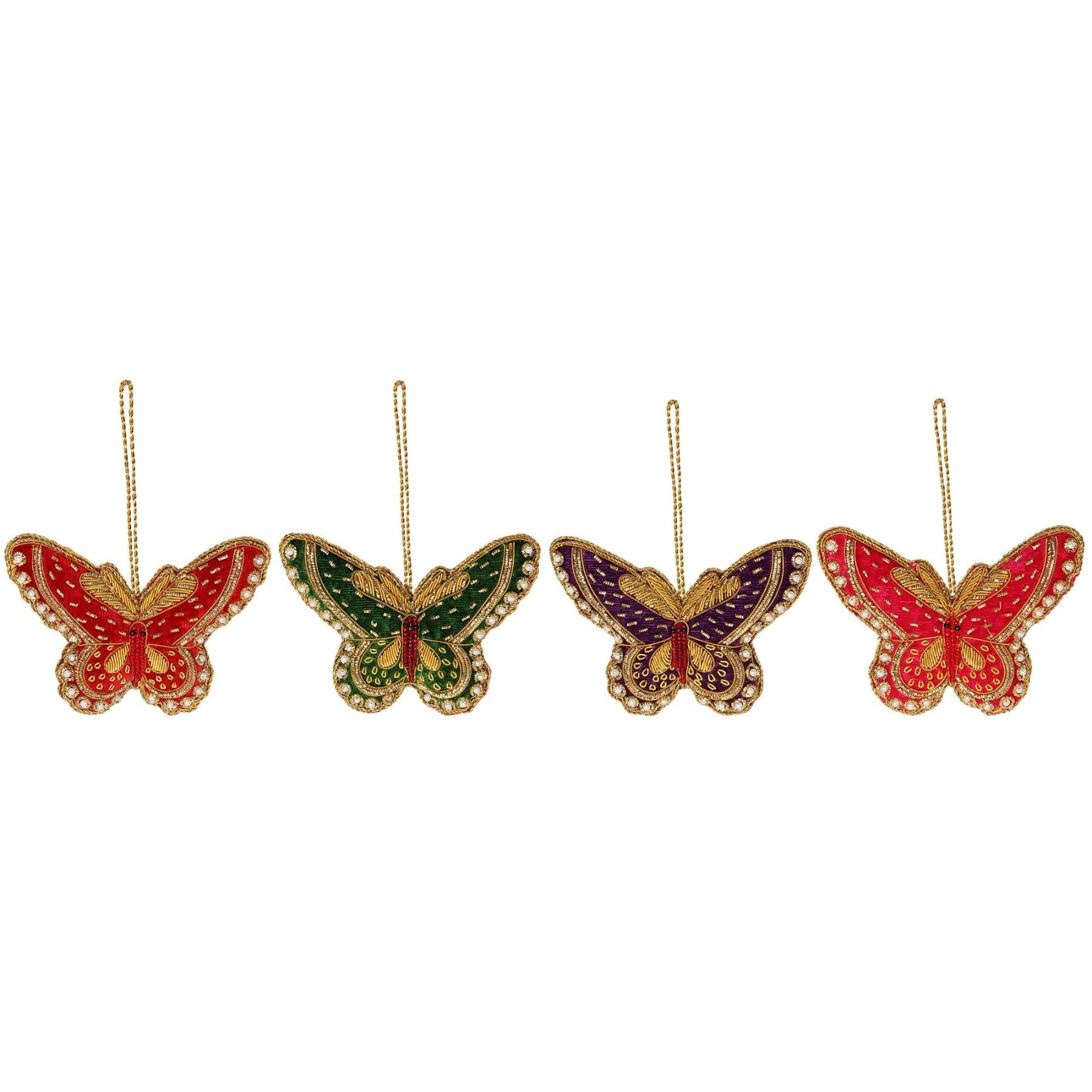 Butterfly Fantasy Christmas ornaments set of 4 pieces for holiday decor (1SET=4PC)