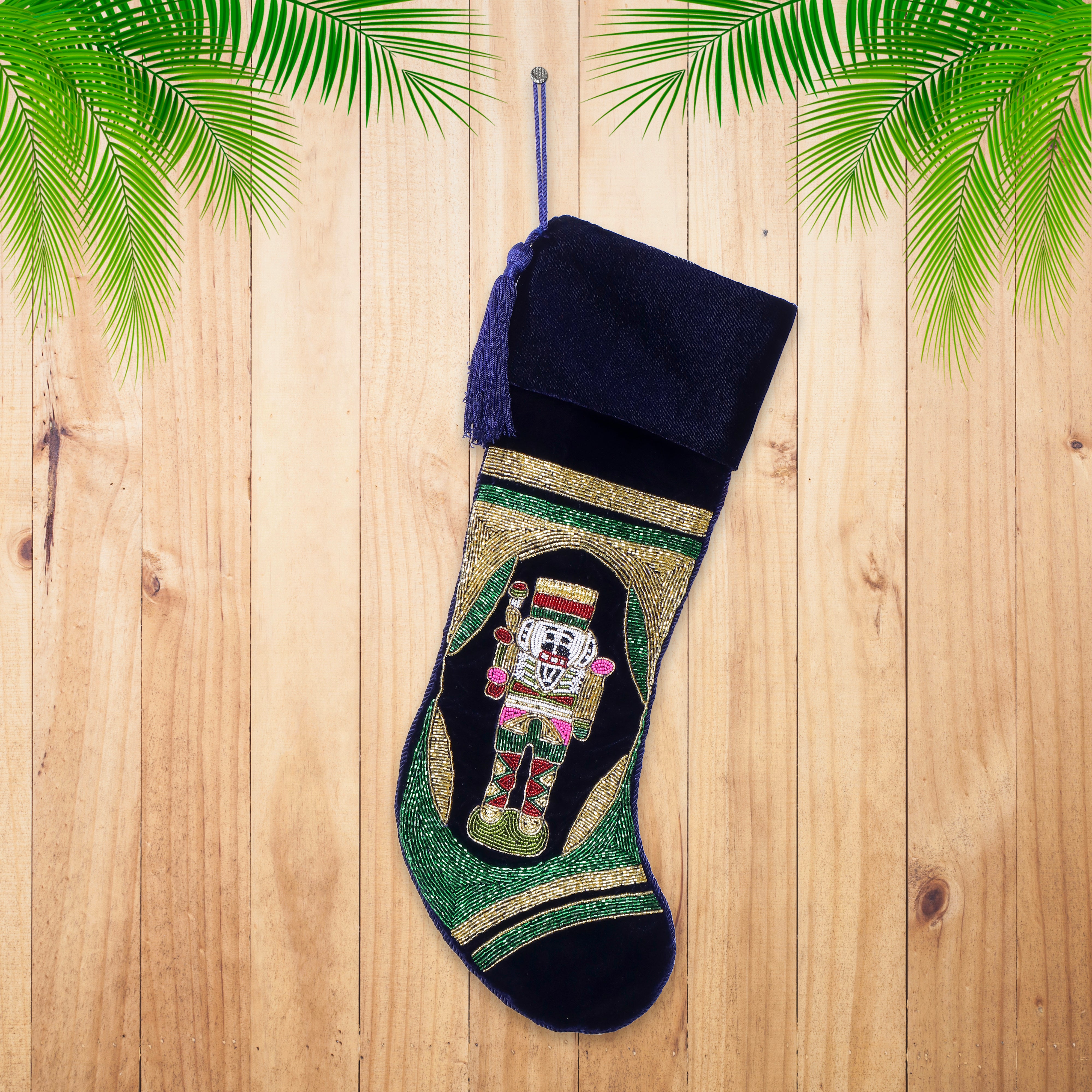 Nutcracker Christmas stocking set of 4. Red, Green, Blue, White Nutcracker Stockings christmas decorations fireplace Decoration