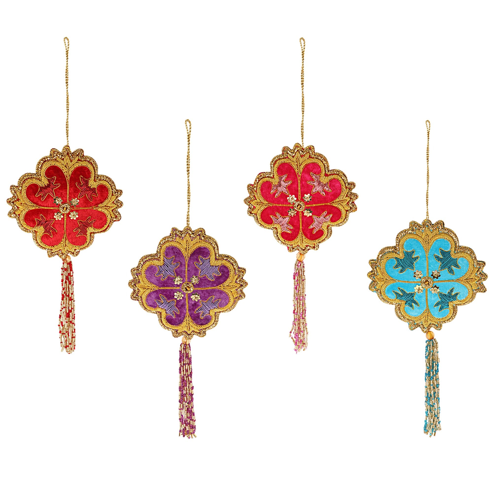 SNOWFLAKE Stars Christmas ornaments set of 4 pieces for holiday decor (1SET=4PC)