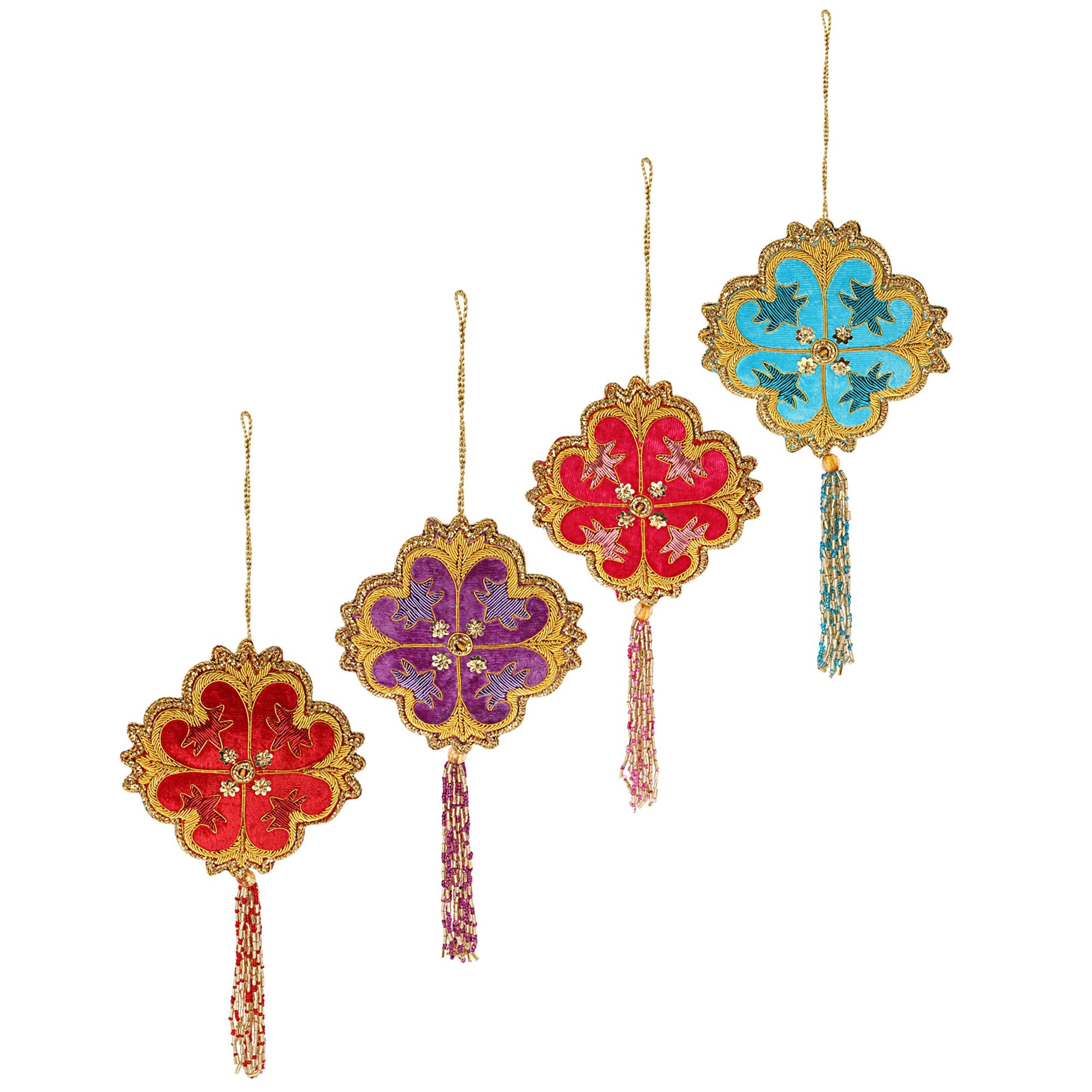 SNOWFLAKE Stars Christmas ornaments set of 4 pieces for holiday decor (1SET=4PC)